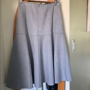Zara - Drop waist faux suede skirt